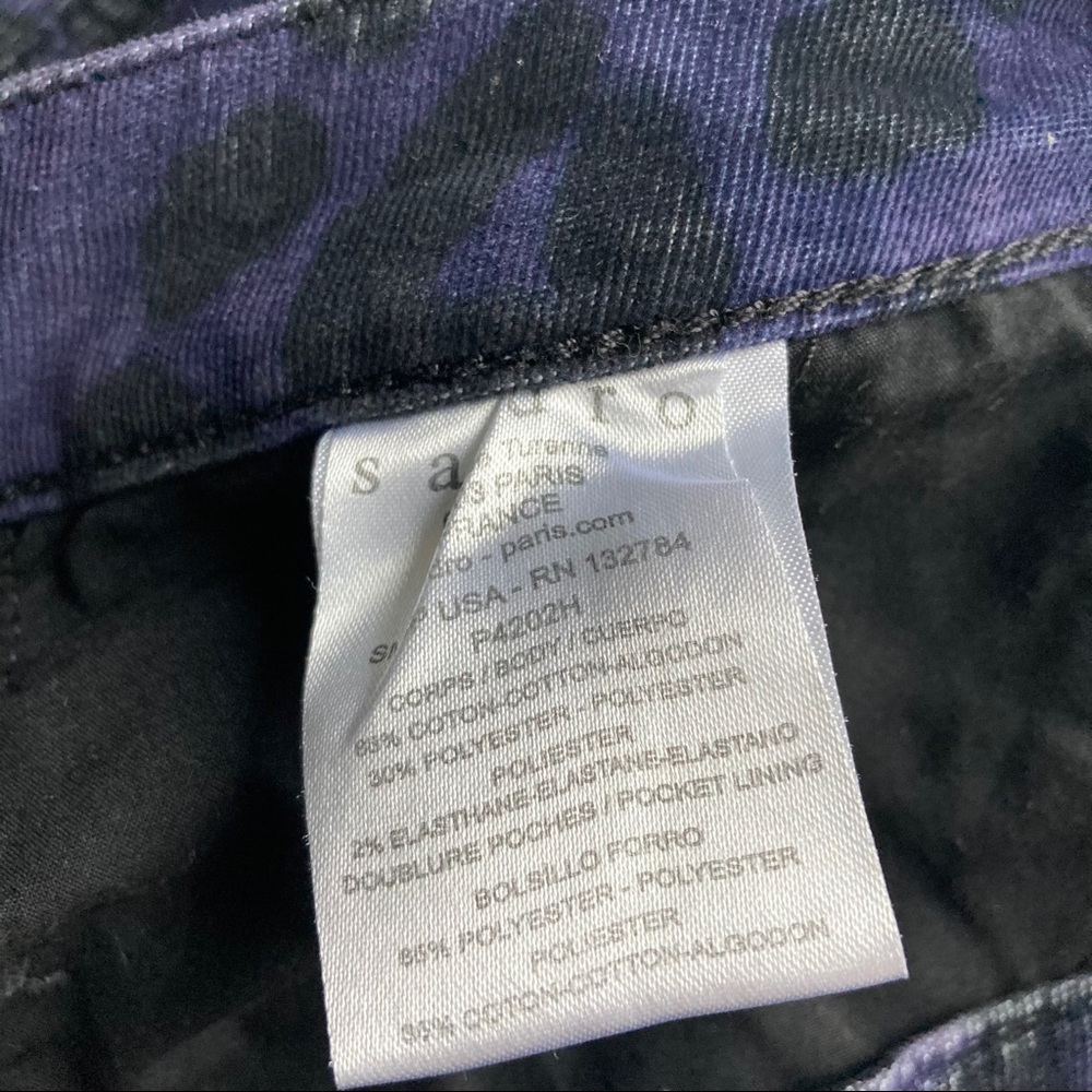 Sandro cheetah print corduroy Jeans Size 38 - Picture 6 of 9